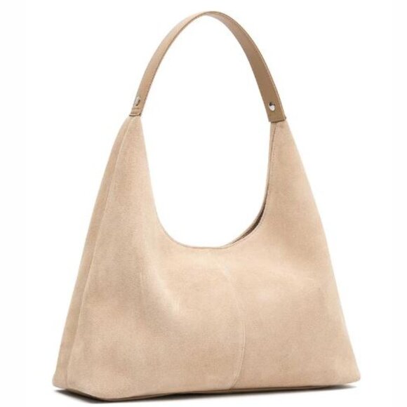NAKEDVICE Handbags - Nakedvice The Renee Bag in Sand & Silver SUEDE PURSE SHOULDER HAND cream leather